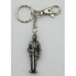 中古鍍古銀盔甲士兵造型鑰匙圈  ( y14944 立體雕塑擺飾> 立體擺飾系列>其他)